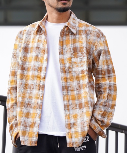 タイダイチェックロングシャツ（シャツ/ブラウス）｜adamsJUGGLER（アダムスジャグラー）