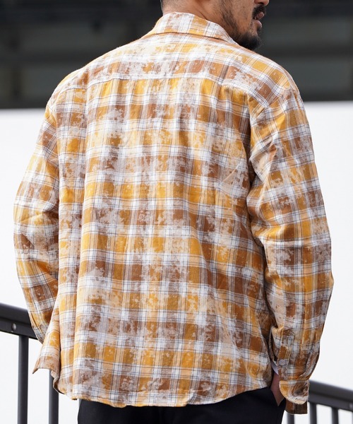タイダイチェックロングシャツ（シャツ/ブラウス）｜adamsJUGGLER（アダムスジャグラー）