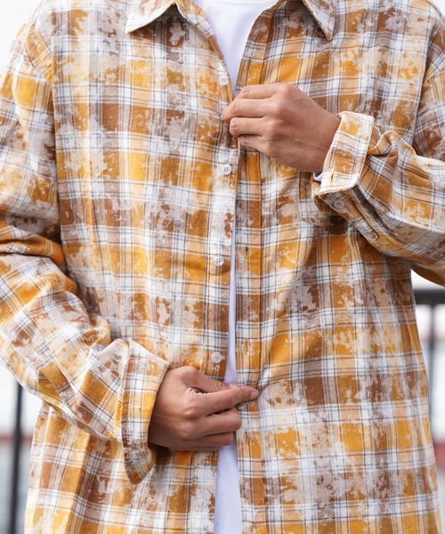 タイダイチェックロングシャツ（シャツ/ブラウス）｜adamsJUGGLER（アダムスジャグラー）