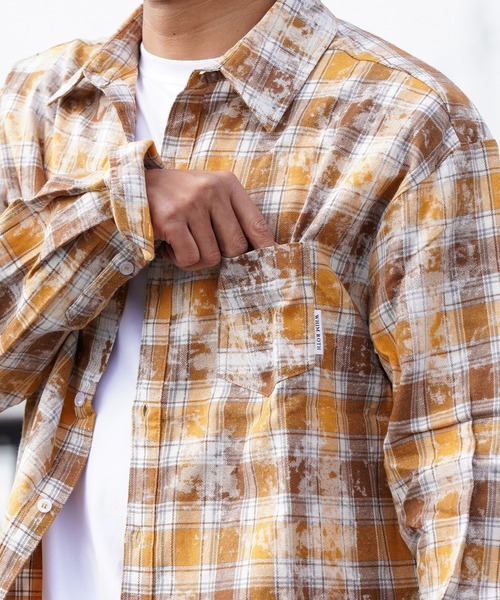 タイダイチェックロングシャツ（シャツ/ブラウス）｜adamsJUGGLER（アダムスジャグラー）