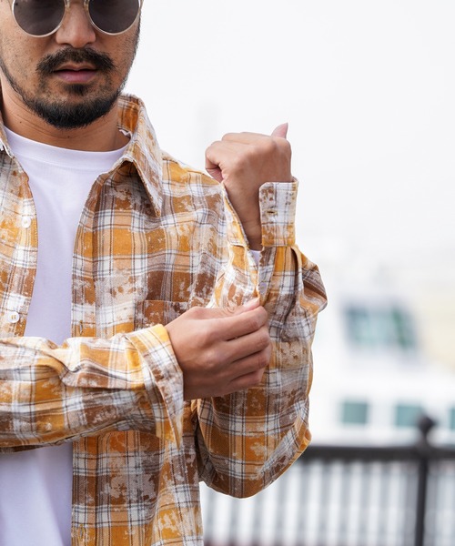 タイダイチェックロングシャツ（シャツ/ブラウス）｜adamsJUGGLER（アダムスジャグラー）