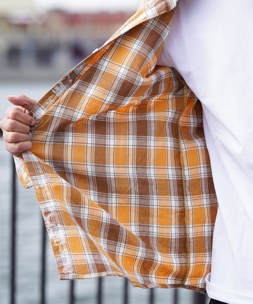 タイダイチェックロングシャツ（シャツ/ブラウス）｜adamsJUGGLER