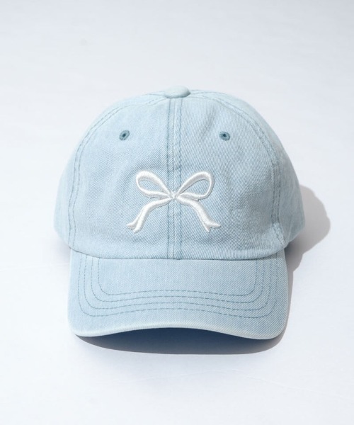 flower(フラワー)の「リボンエンブロイダリーキャップ(キャップ・レディース・ブラック/ブルー/ベージュ・FREE)」の6枚目の写真
