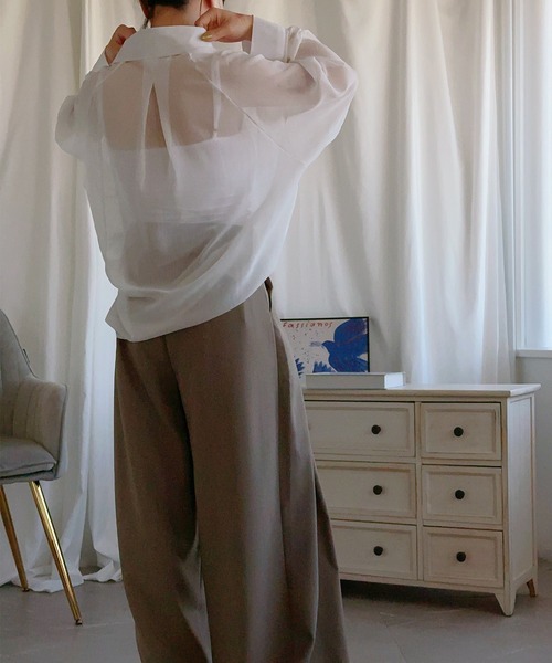 aimoha（アイモハ）の「【aimoha】ハイウエストタックドレープパンツ（その他パンツ・レディース・ベージュ/ブラック/グレー・SMALL/MEDIUM/X-LARGE/LARGE）」の16枚目の写真