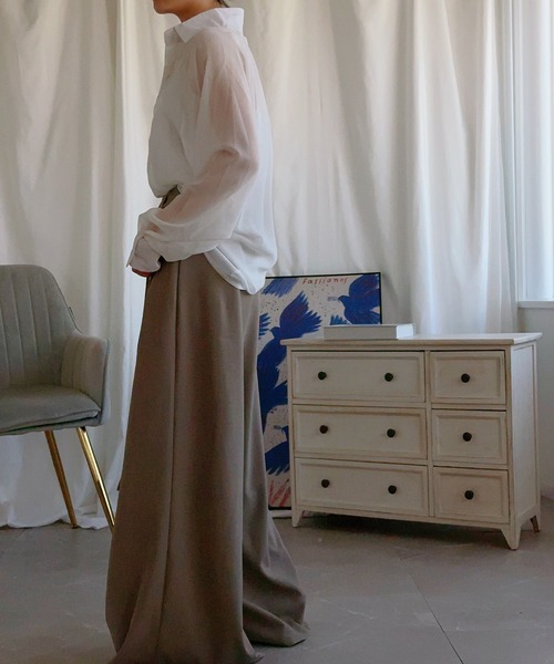 aimoha（アイモハ）の「【aimoha】ハイウエストタックドレープパンツ（その他パンツ・レディース・ベージュ/ブラック/グレー・SMALL/MEDIUM/X-LARGE/LARGE）」の18枚目の写真