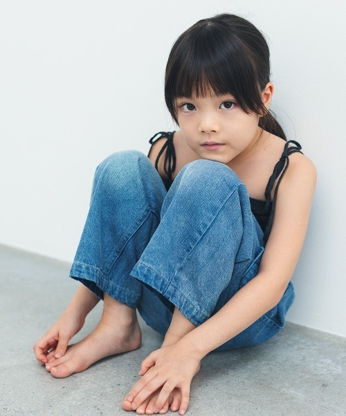 ooju(オージュ)の「【洗濯可能/洗えるニット】【ooju】ニットビスチェ(キャミソール・キッズ・チャコールグレー/ライム・1/2)」の9枚目の写真