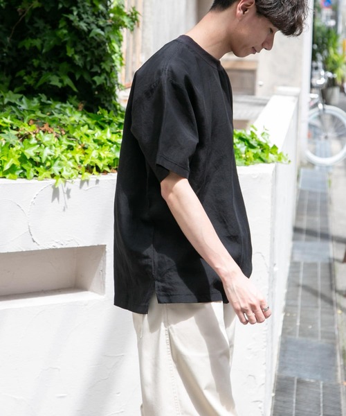 【セール】FORK&SPOON リネン混ショートスリーブプルオーバー（Tシャツ/カットソー）｜FORK&SPOON（フォークアンドスプーン）