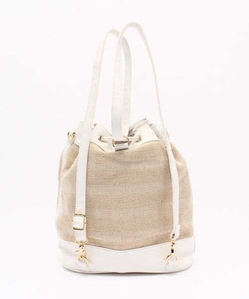 OUTLET(アウトレット)の「【who's who Chico】巾着2WAYリュック(バックパック/リュック・レディース・アイボリー/ブラウン/ホワイト・FREE)」の15枚目の写真