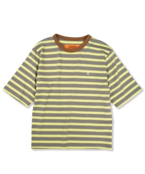 UNIVERSAL OVERALL（ユニバーサルオーバーオール）の「RETRO BORDER TEE（Tシャツ/カットソー・レディース・ホワイト×ブラック/ブルー系その他2/グレー系その他・M/L）」の4枚目の写真