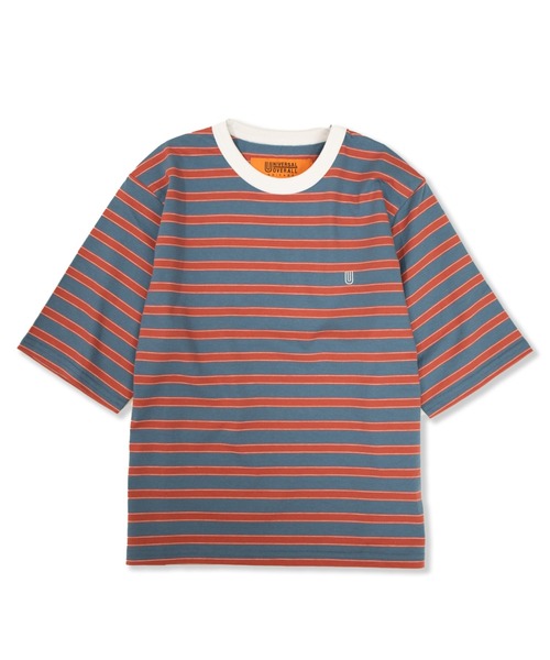 UNIVERSAL OVERALL（ユニバーサルオーバーオール）の「RETRO BORDER TEE（Tシャツ/カットソー・レディース・ホワイト×ブラック/ブルー系その他2/グレー系その他・M/L）」の10枚目の写真