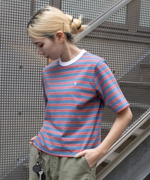 UNIVERSAL OVERALL（ユニバーサルオーバーオール）の「RETRO BORDER TEE（Tシャツ/カットソー・レディース・ホワイト×ブラック/ブルー系その他2/グレー系その他・M/L）」の11枚目の写真