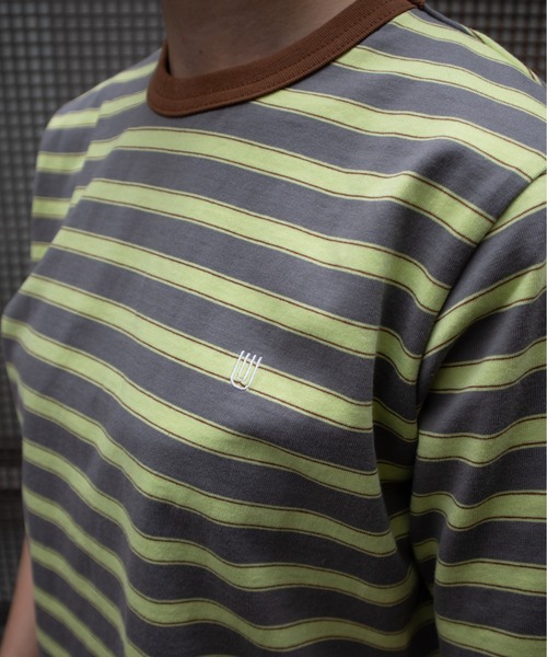 UNIVERSAL OVERALL（ユニバーサルオーバーオール）の「RETRO BORDER TEE（Tシャツ/カットソー・レディース・ホワイト×ブラック/ブルー系その他2/グレー系その他・M/L）」の13枚目の写真
