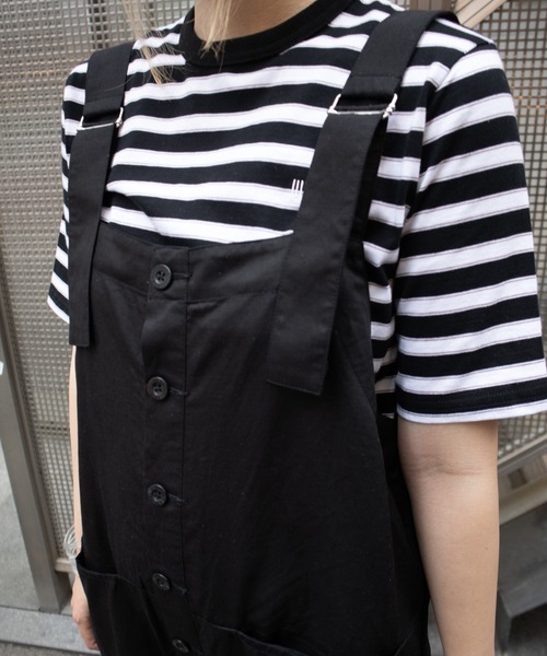 UNIVERSAL OVERALL（ユニバーサルオーバーオール）の「RETRO BORDER TEE（Tシャツ/カットソー・レディース・ホワイト×ブラック/ブルー系その他2/グレー系その他・M/L）」の22枚目の写真