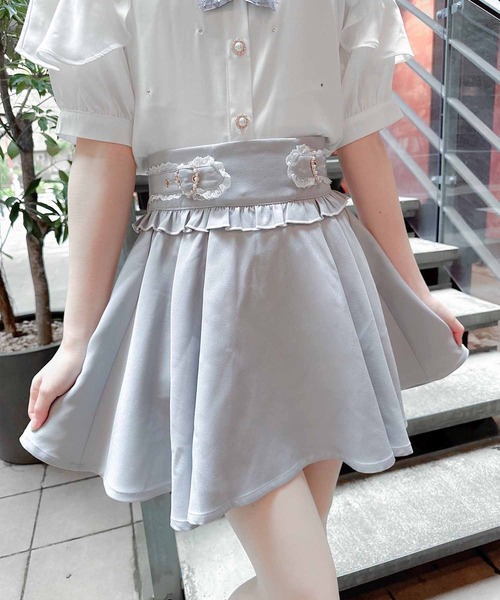 ROJITA（ロジータ）の「サイドハートバックルスカパン（スカート・レディース・ブラック/グレー/ピンク・FREE）」の3枚目の写真