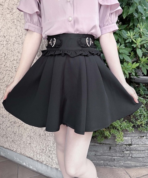 ROJITA（ロジータ）の「サイドハートバックルスカパン（スカート・レディース・ブラック/グレー/ピンク・FREE）」の4枚目の写真