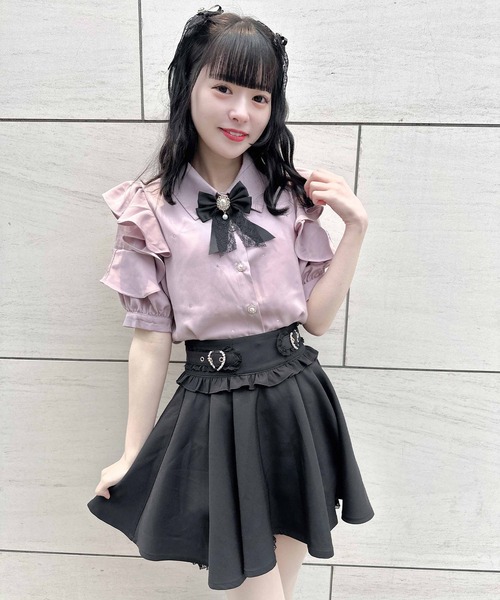 ROJITA（ロジータ）の「サイドハートバックルスカパン（スカート・レディース・ブラック/グレー/ピンク・FREE）」の7枚目の写真