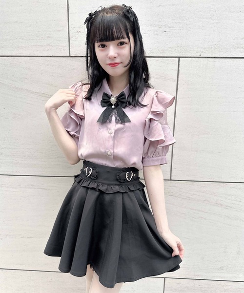 ROJITA（ロジータ）の「サイドハートバックルスカパン（スカート・レディース・ブラック/グレー/ピンク・FREE）」の8枚目の写真