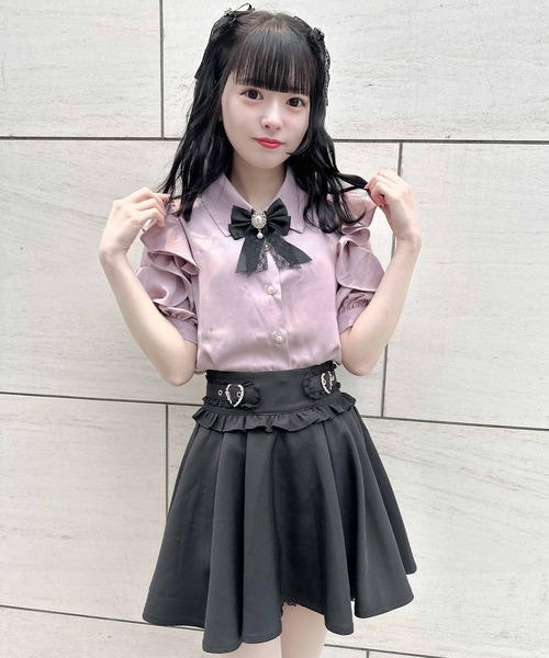 ROJITA（ロジータ）の「サイドハートバックルスカパン（スカート・レディース・ブラック/グレー/ピンク・FREE）」の9枚目の写真