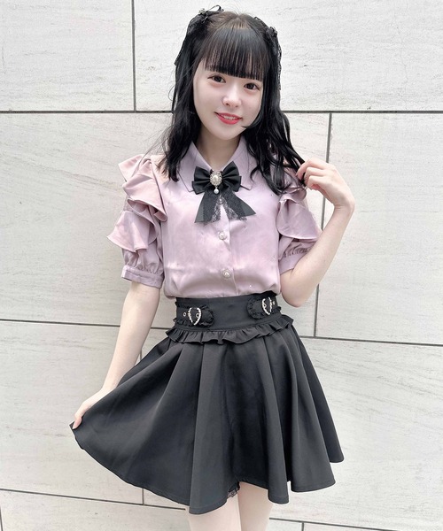 ROJITA（ロジータ）の「サイドハートバックルスカパン（スカート・レディース・ブラック/グレー/ピンク・FREE）」の10枚目の写真