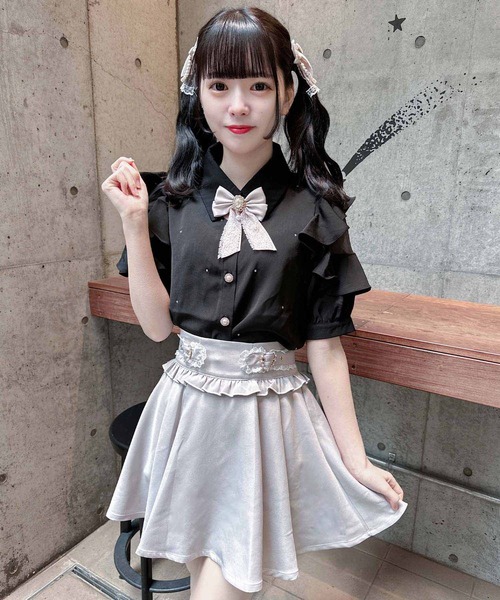 ROJITA（ロジータ）の「サイドハートバックルスカパン（スカート・レディース・ブラック/グレー/ピンク・FREE）」の22枚目の写真