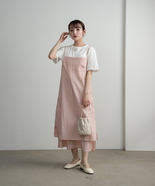 Amiur（エミレ）の「tiered design cami op / ティアードデザインキャミワンピ（ワンピース・レディース・ブルー/アイボリー/ピンク・FREE）」の18枚目の写真