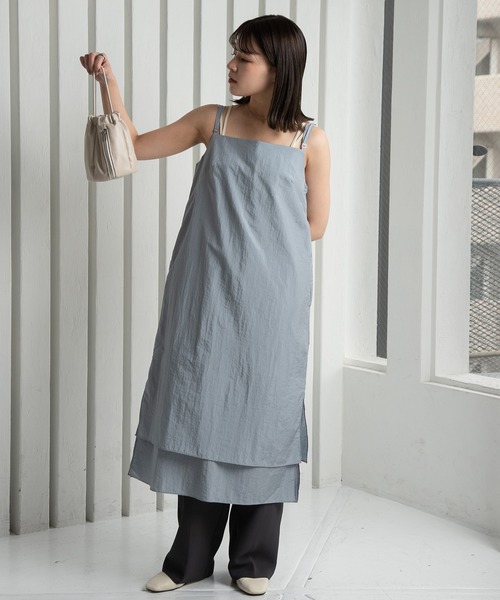 Amiur（エミレ）の「tiered design cami op / ティアードデザインキャミワンピ（ワンピース・レディース・ブルー/アイボリー/ピンク・FREE）」の13枚目の写真