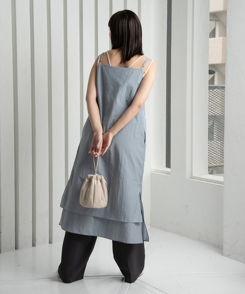 Amiur（エミレ）の「tiered design cami op / ティアードデザインキャミワンピ（ワンピース・レディース・ブルー/アイボリー/ピンク・FREE）」の14枚目の写真