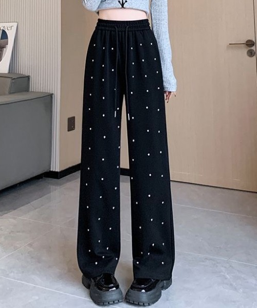 SHEENA(シーナ)の「ビジュースウェットパンツ(スウェットパンツ・レディース・ブラック/ホワイト・M)」の12枚目の写真