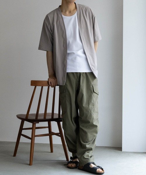 NAVY(ネイビー)の「冷感ボタンレスカーディガン(カーディガン/ボレロ・メンズ・ブルー/ブラウン/ブラック・M/S/XXL/XL/L)」の7枚目の写真