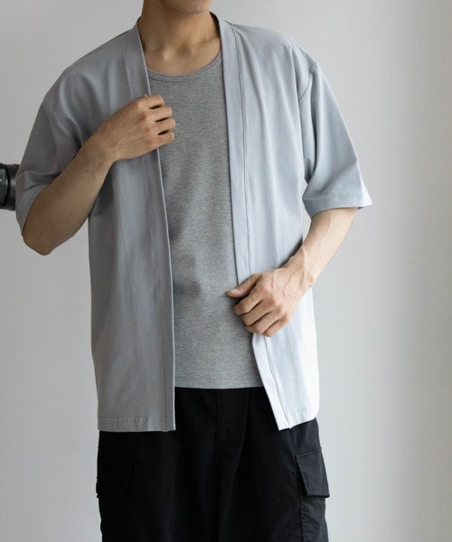 NAVY(ネイビー)の「冷感ボタンレスカーディガン(カーディガン/ボレロ・メンズ・ブルー/ブラウン/ブラック・M/S/XXL/XL/L)」の9枚目の写真