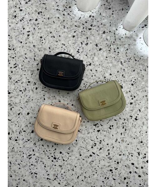 dazzlin（ダズリン）の「ブローチハーフムーンバッグ（ハンドバッグ・レディース・グリーン/アイボリー/ブラック・FREE）」の17枚目の写真