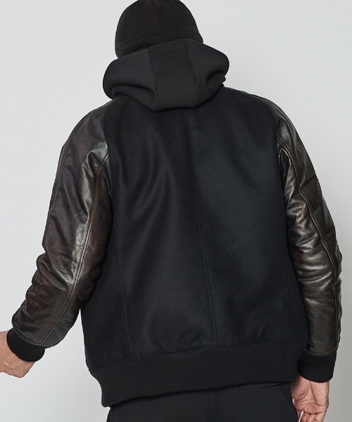 【美品】　ACANTHUS アカンサス　ウール　スタジャン　カーキ　S ACANTHUS（アカンサス）の「mj6392-スタジアムジャケット（スタジャン