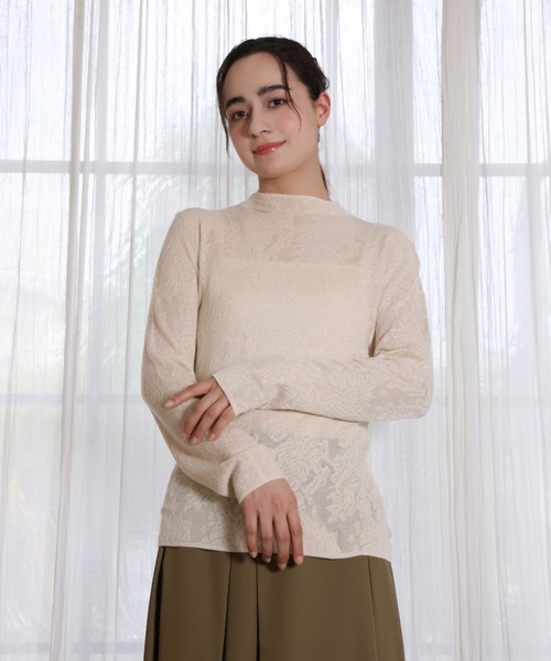 DECADE CLASSIC(ディケイド クラシック)の「【DECADE CLASSIC】花柄レース 長袖トップス (SS)(Tシャツ/カットソー・レディース・ブラック/グレー/ベージュ・SMALL/MEDIUM/LARGE/X-LARGE)」の10枚目の写真