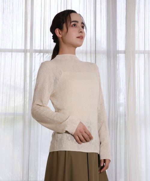 DECADE CLASSIC(ディケイド クラシック)の「【DECADE CLASSIC】花柄レース 長袖トップス (SS)(Tシャツ/カットソー・レディース・ブラック/グレー/ベージュ・SMALL/MEDIUM/LARGE/X-LARGE)」の6枚目の写真