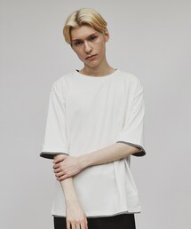 tk.TAKEO KIKUCHI（ティーケータケオキクチ）の「フェイククルー半袖プルオーバー（Tシャツ/カットソー・メンズ）」