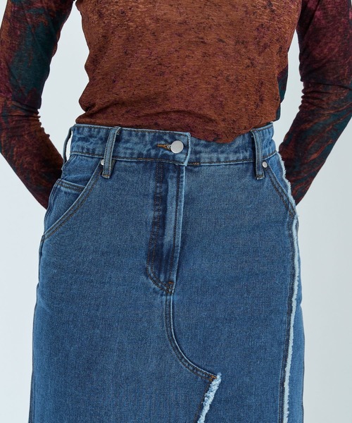 ADDYSONS(アディソンズ)の「Fringe Denim Skirt(デニムスカート・レディース・ブルー/ブラック・SMALL/MEDIUM)」の12枚目の写真