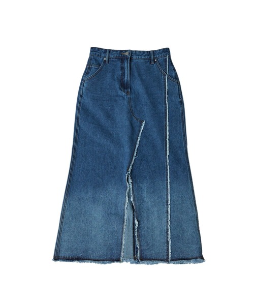 ADDYSONS(アディソンズ)の「Fringe Denim Skirt(デニムスカート・レディース・ブルー/ブラック・SMALL/MEDIUM)」の14枚目の写真