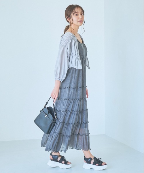 mysty woman（ミスティウーマン）の「シャーリングドロストブルゾン　128552（ブルゾン・レディース・ブラック/ライトグレー/オフホワイト・FREE）」の21枚目の写真