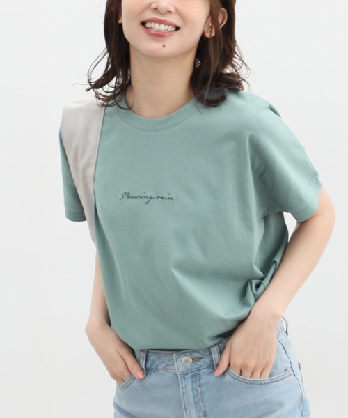 Honeys（ハニーズ）の「ロゴ刺繍Ｔシャツ（Tシャツ/カットソー・レディース・ホワイト/ホワイト系その他/スミクロ/ミント/ホワイト×レッド・S/M/L/LL）」の5枚目の写真