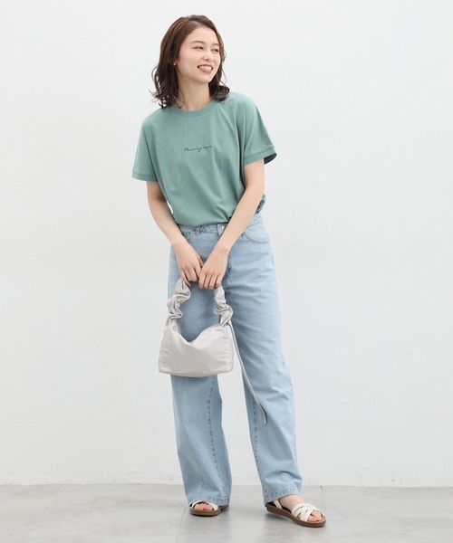 Honeys（ハニーズ）の「ロゴ刺繍Ｔシャツ（Tシャツ/カットソー・レディース・ホワイト/ホワイト系その他/スミクロ/ミント/ホワイト×レッド・S/M/L/LL）」の10枚目の写真