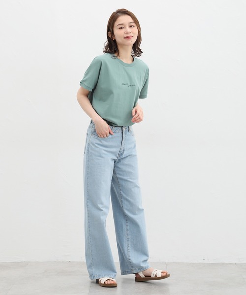 Honeys（ハニーズ）の「ロゴ刺繍Ｔシャツ（Tシャツ/カットソー・レディース・ホワイト/ホワイト系その他/スミクロ/ミント/ホワイト×レッド・S/M/L/LL）」の11枚目の写真