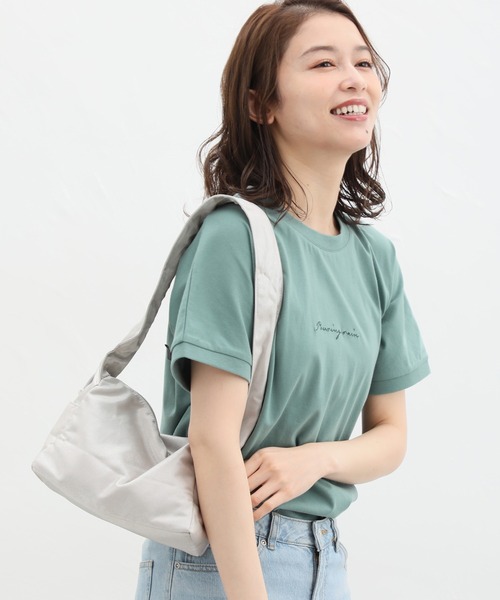 Honeys（ハニーズ）の「ロゴ刺繍Ｔシャツ（Tシャツ/カットソー・レディース・ホワイト/ホワイト系その他/スミクロ/ミント/ホワイト×レッド・S/M/L/LL）」の12枚目の写真