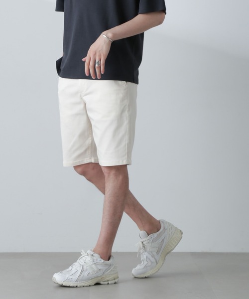 NANO universe（ナノユニバース）の「「MC」coveross(R)イージーショーツ（その他パンツ・メンズ・オフホワイト/チャコール・S/M/L）」の2枚目の写真