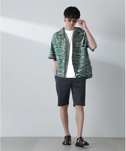 NANO universe（ナノユニバース）の「「MC」coveross(R)イージーショーツ（その他パンツ・メンズ・オフホワイト/チャコール・S/M/L）」の5枚目の写真