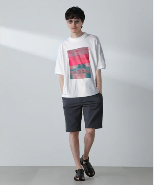 NANO universe（ナノユニバース）の「「MC」coveross(R)イージーショーツ（その他パンツ・メンズ・オフホワイト/チャコール・S/M/L）」の6枚目の写真