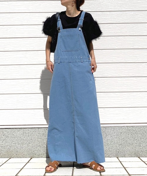 Q（キュー）の「デニムジャンスカ（ジャンパースカート）」 - WEAR