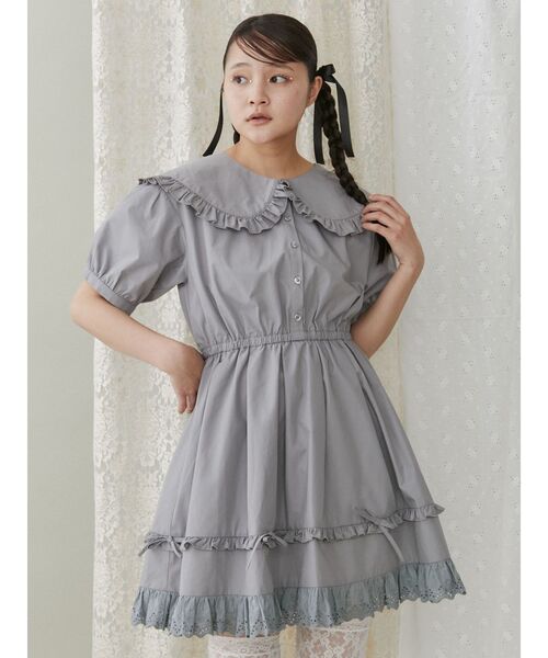 ワンピース リボンフレアミニワンピース レディース merry jenny（メリージェニー）の「リボンフレアミニワンピース
