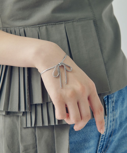 GOLDY（ゴールディ）の「メタル チェーン リボン アンクレット & ブレスレット（ブレスレット・レディース・ゴールド/シルバー/ブラック・FREE）」の8枚目の写真