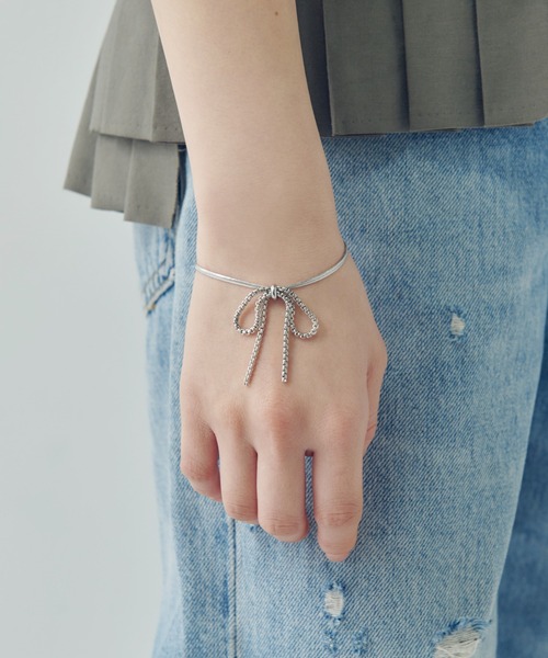 GOLDY（ゴールディ）の「メタル チェーン リボン アンクレット & ブレスレット（ブレスレット・レディース・ゴールド/シルバー/ブラック・FREE）」の9枚目の写真