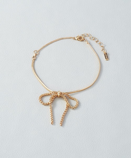 GOLDY（ゴールディ）の「メタル チェーン リボン アンクレット & ブレスレット（ブレスレット・レディース・ゴールド/シルバー/ブラック・FREE）」の10枚目の写真